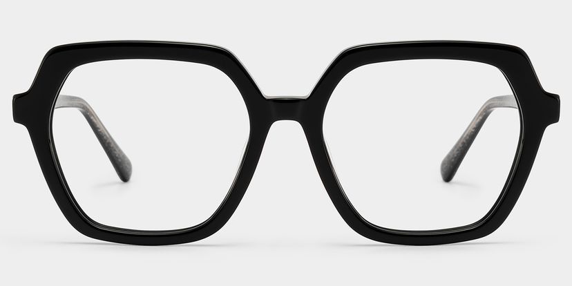 Devon Black Geometric Glasses