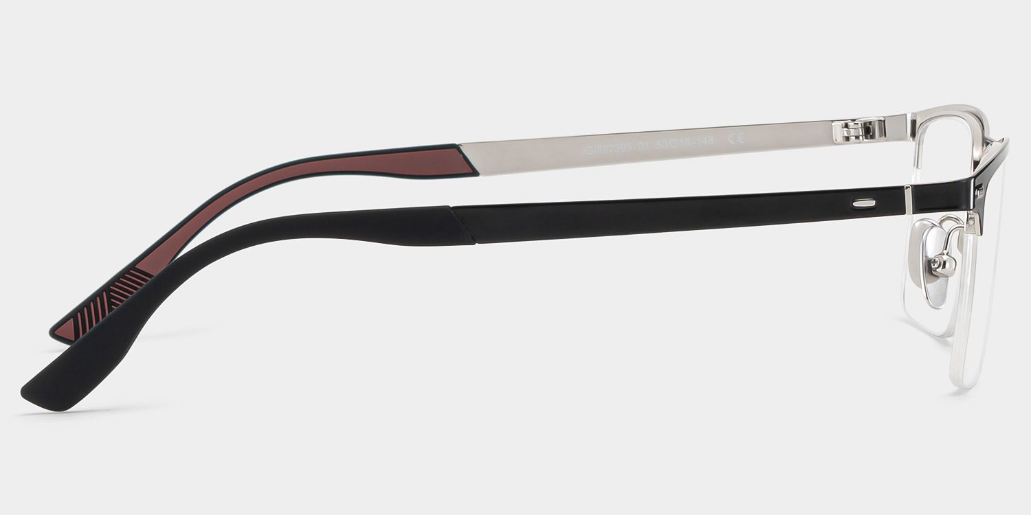 Browline Black Eyeglasses- Brock Titanium Frame Glasses6