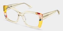 Flair Yellow Square Glasses6