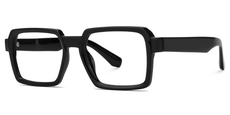 Fabien Black Rectangle Glasses