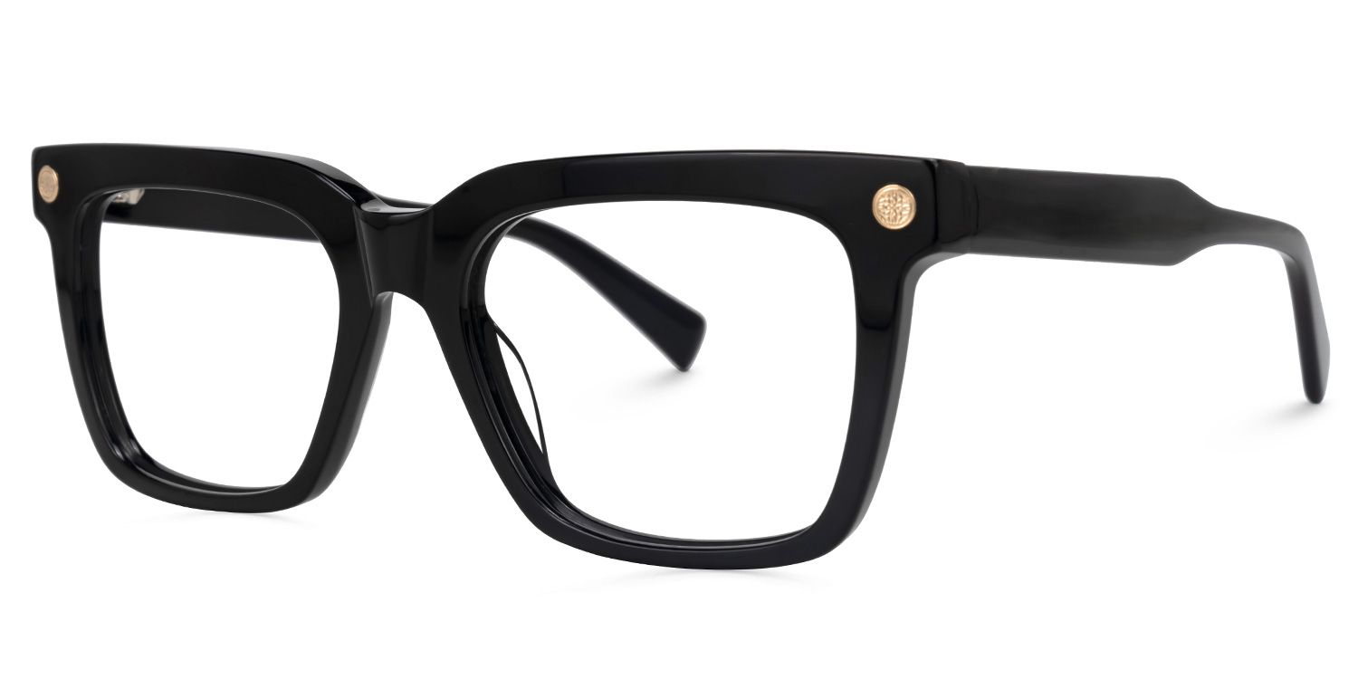 Rectangle Tiarra Black Glasses deals -Zeelool Glasses1