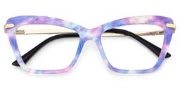 Juliet Purple Rectangle Glasses2