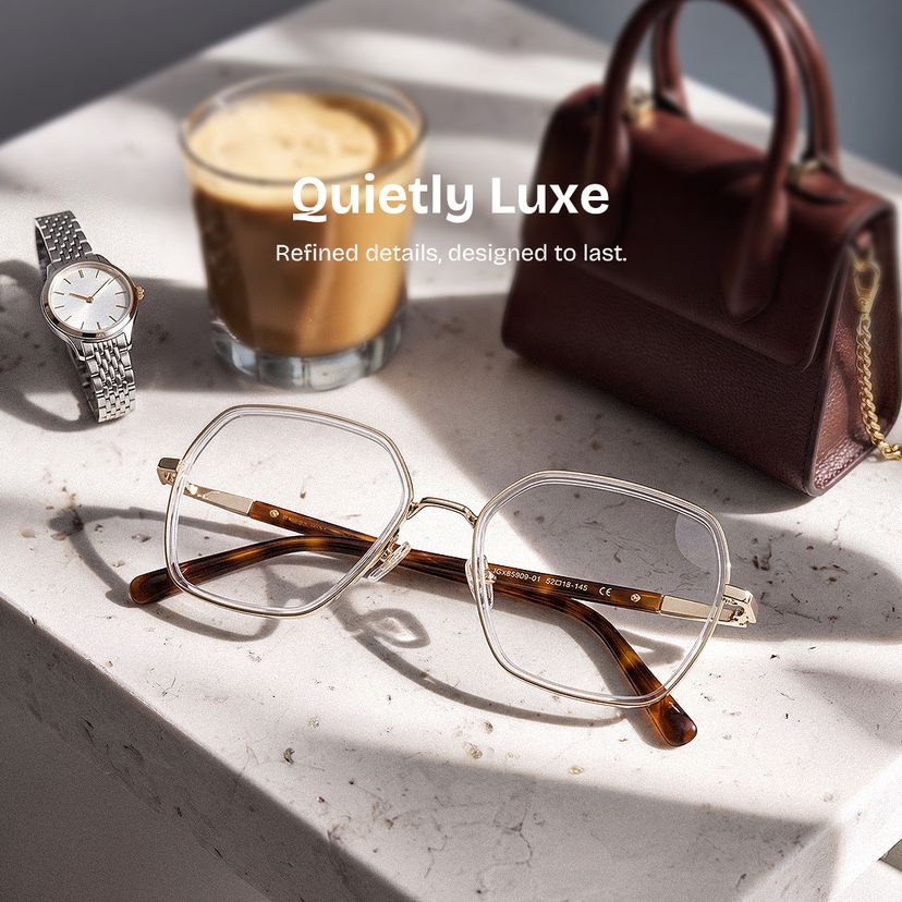 Sophie Clear Geometric Glasses