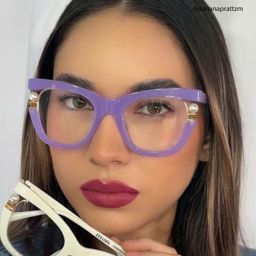 Pearl Purple Cat eye Glasses7