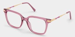 Jacqui Pink Rectangle Glasses3