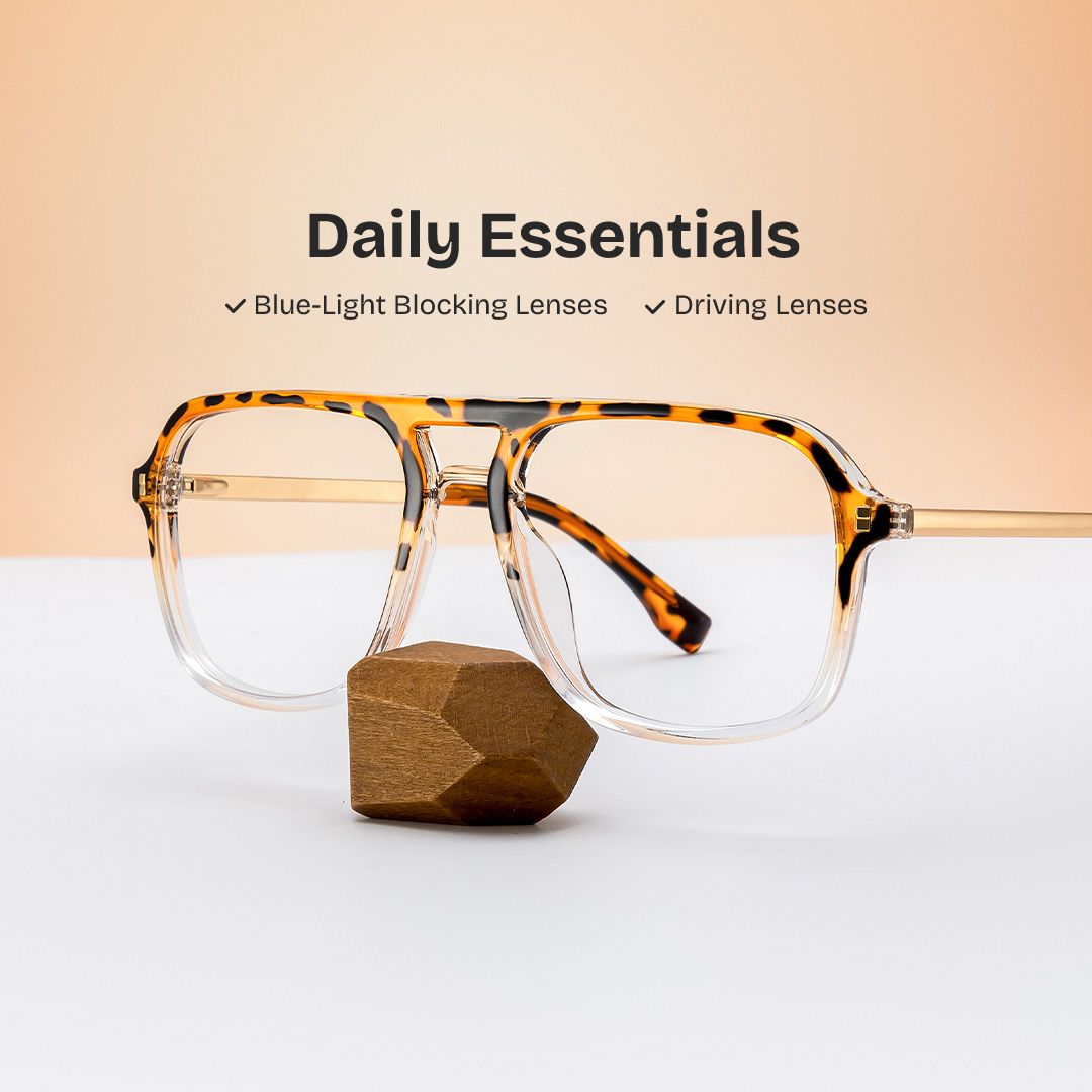 Aviator Kilworth Tortoise clear Glasses deals -Zeelool Glasses1
