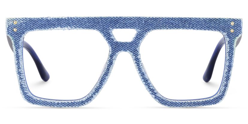 Rubin Denim Blue Square Glasses