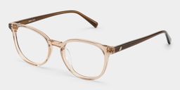 Allison Clear Brown Round Glasses3