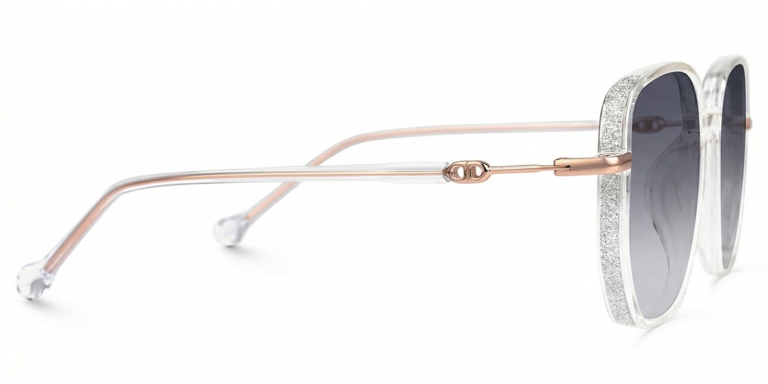 Joana Geometric Style Clear Frame Sunglasses | ZEELOOL2
