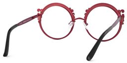 Nelida Red Round Glasses5