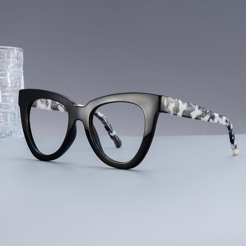 Yaser Black Cat eye Glasses