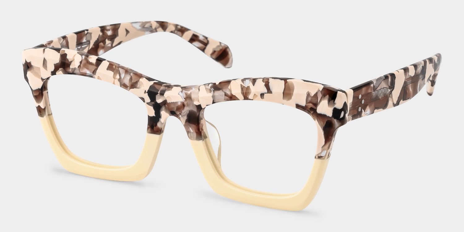 Benitez Square Two-Tone Frame and Prescription Glasses | ZEELOOL2