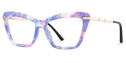 Juliet Purple Rectangle Glasses3