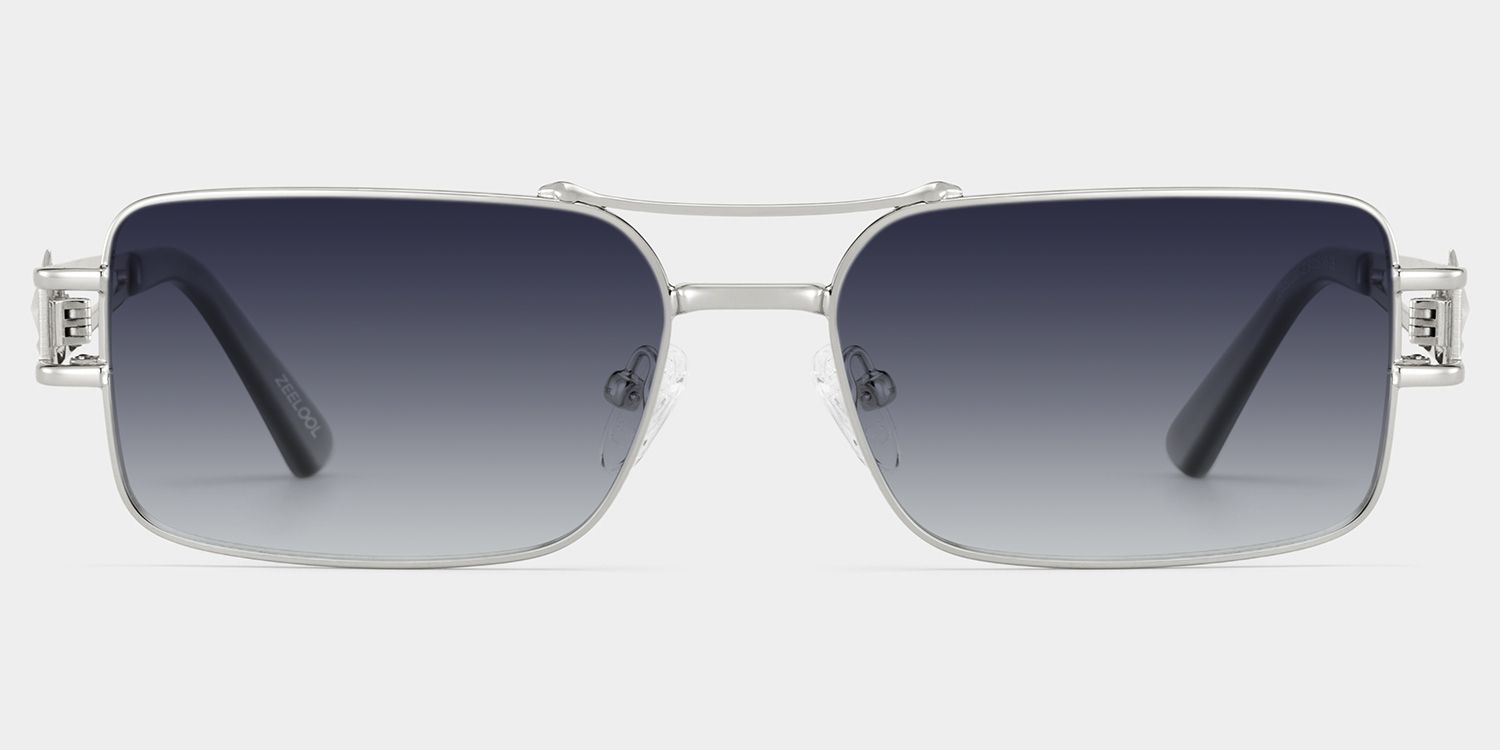 Eric Aviator Style Silver Frame Sunglasses | ZEELOOL0
