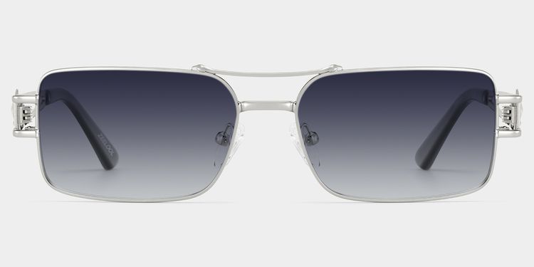 Eric Silver Aviator Sunglasses