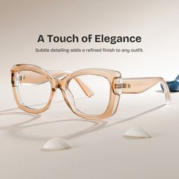 Rosie Clear Brown Butterfly Glasses0