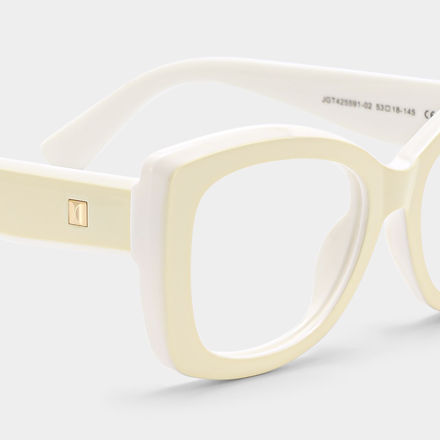 Rosie Cream Thick White Butterfly Frame Glasses | ZEELOOL5