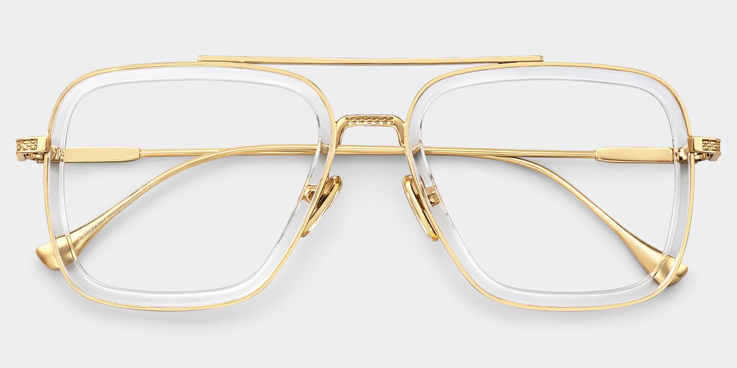 Gifford Aviator Clear Frame Glasses for Women and Men | ZEELOOL3