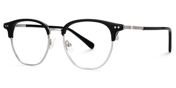 Geno Black Browline Glasses