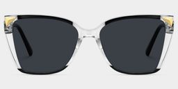 Shelia Black Clear Butterfly Sunglasses0