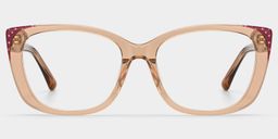 Madeline Beige Cat eye Glasses1