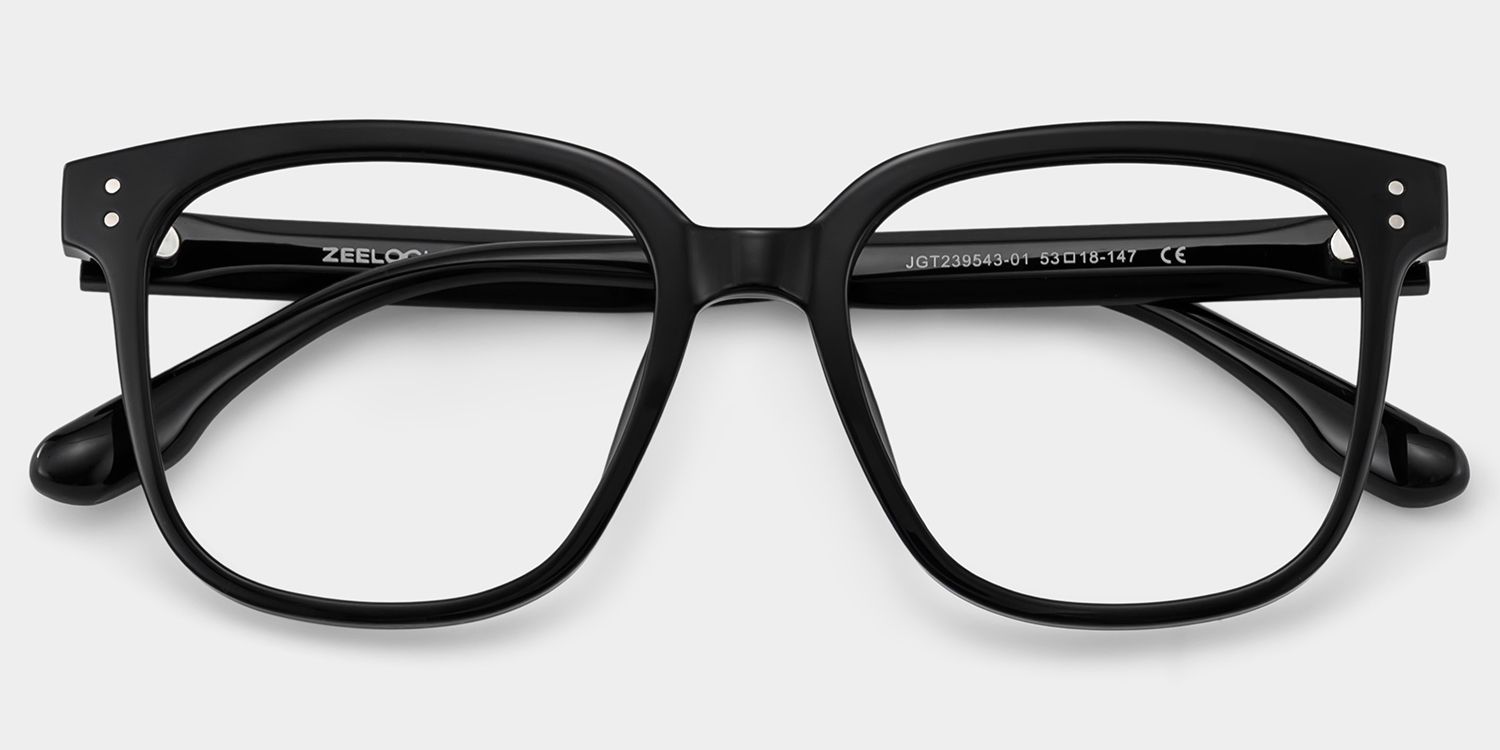 Oglesby Square Blue Light Blocking Glasses Black Frame | Zeelool2