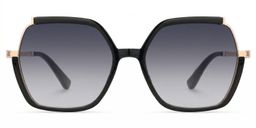Alexia Black Square Sunglasses0