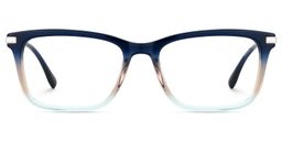 Zane Blue Rectangle Glasses0