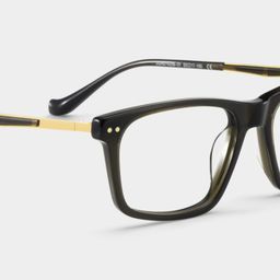 Cozy Dark Gray Rectangle Glasses8