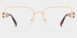 Lauren Gold Tortoise Square Glasses0