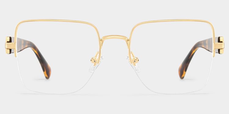 Lauren Gold Tortoise Square Glasses