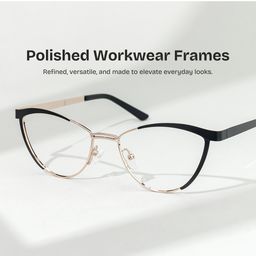 Sydney Black Cat eye Glasses0