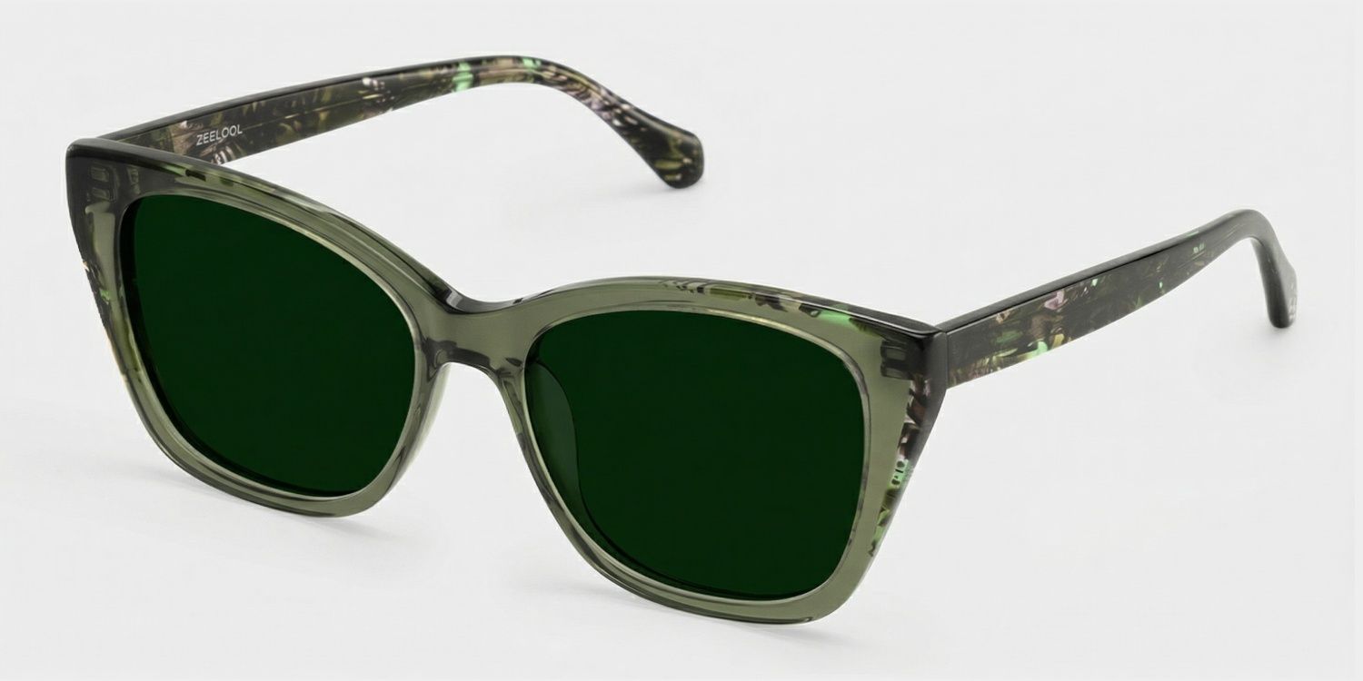 Maple Butterfly Style Green Frame Sunglasses | ZEELOOL3