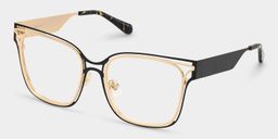 Dacarine Black Gold Square Glasses2