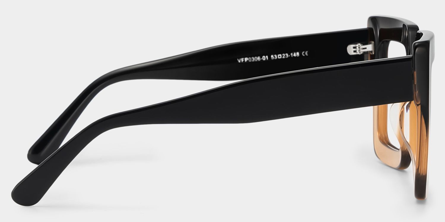 Brandon Brown Square Frame Glasses, Thick Tawny Frames3
