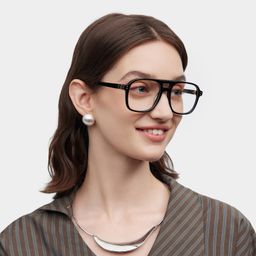 Athena Black Aviator Glasses1