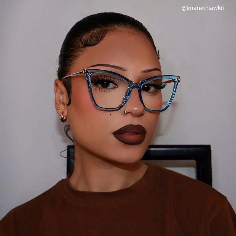 Hilary Butterfly Blue Frame Glasses for Women | ZEELOOL6