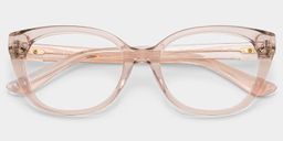 Charlotte Clear Pink Cat eye Glasses2