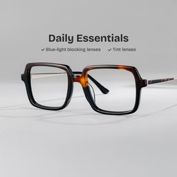 Beatrice Two-tone Rectangle Glasses2