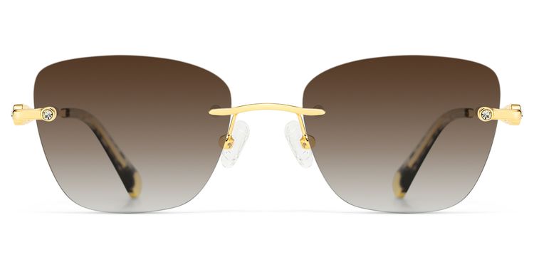 Seth Gold Rectangle Sunglasses