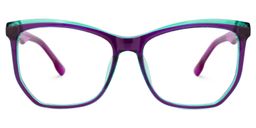 Libby Purple Geometric Glasses0