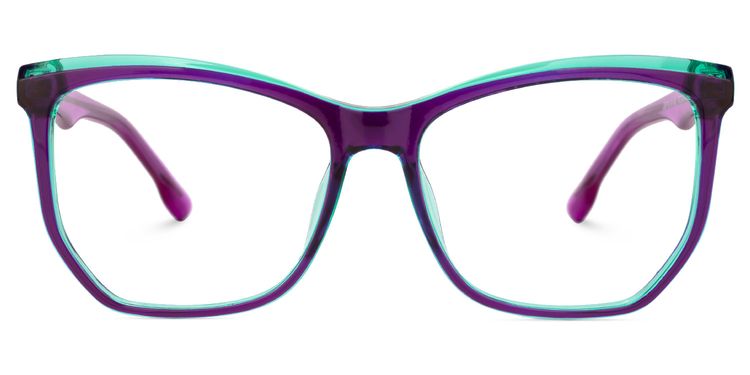 Libby Purple Geometric Glasses
