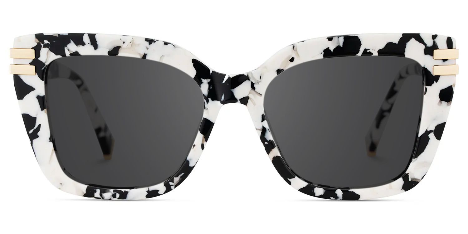 Cardozo Square Cow Print Sunglasses for Women & Men | ZEELOOL0