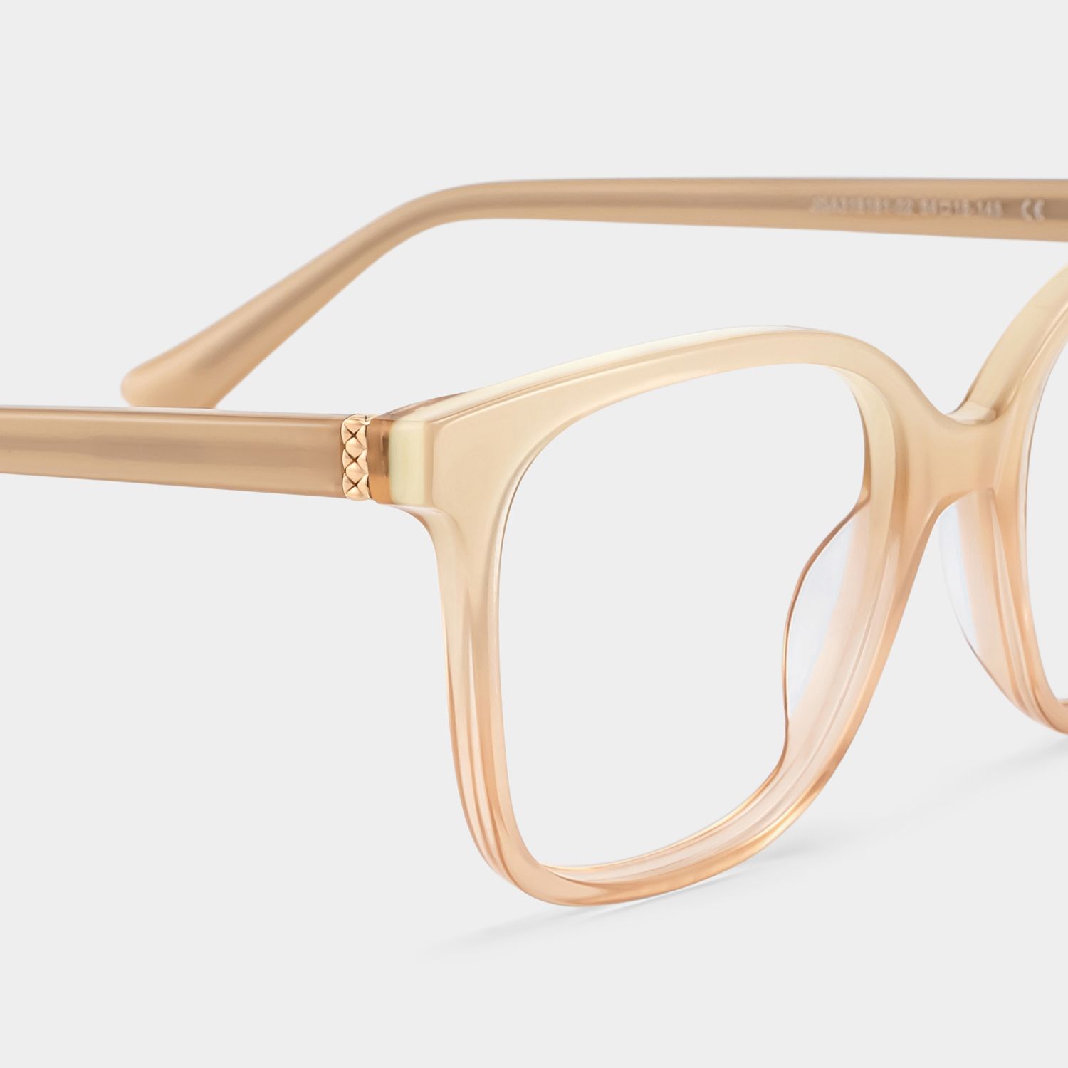 Caroline Beige Thin Square Glasses Frames for Sale | ZEELOOL5