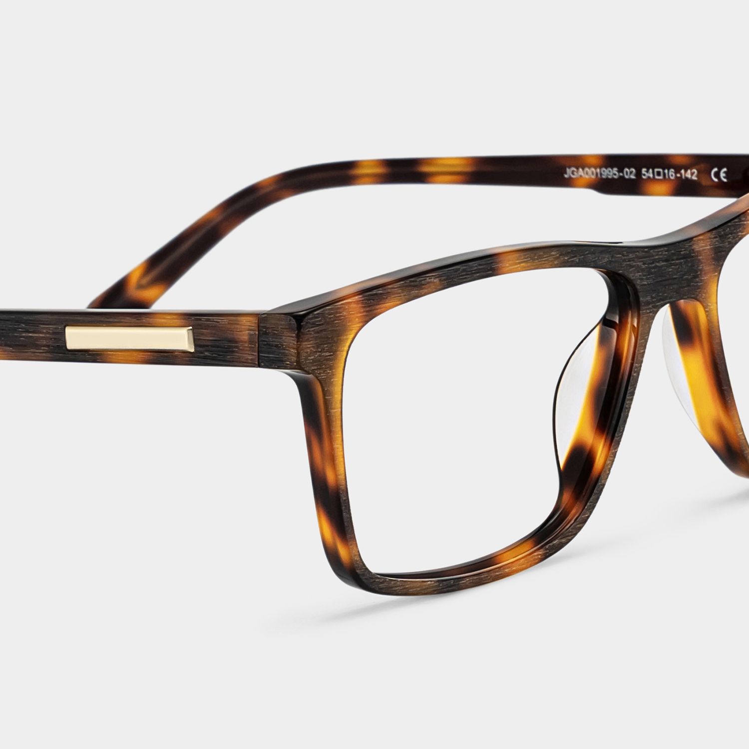 Daniel Tortoise Rectangle Acetate Frame Glasses for Men | ZEELOOL4