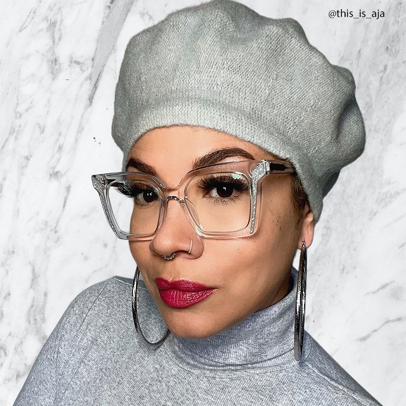 Khadra Clear Square Glasses