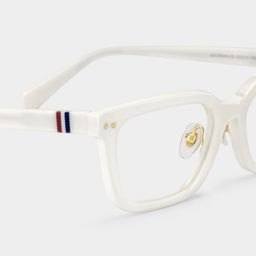 Remy White Rectangle Glasses5