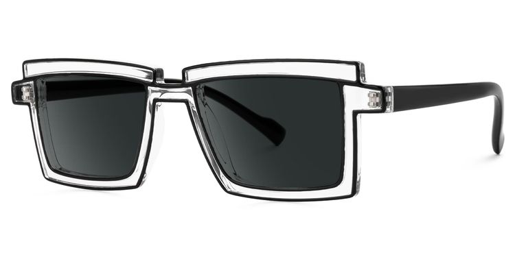 Zephyr Clear Rectangle Sunglasses