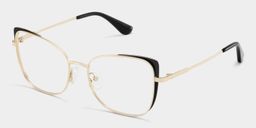 Tessa Black Gold Cat eye Glasses3