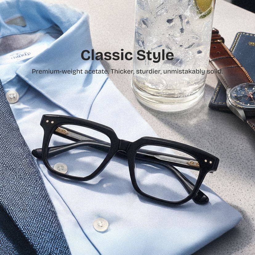 Michael Black Square Glasses